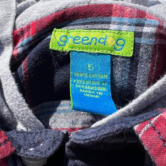 Greendog Flannel Shirt with Gray Hoodie and Long Sleeves - Picture 10 of 14